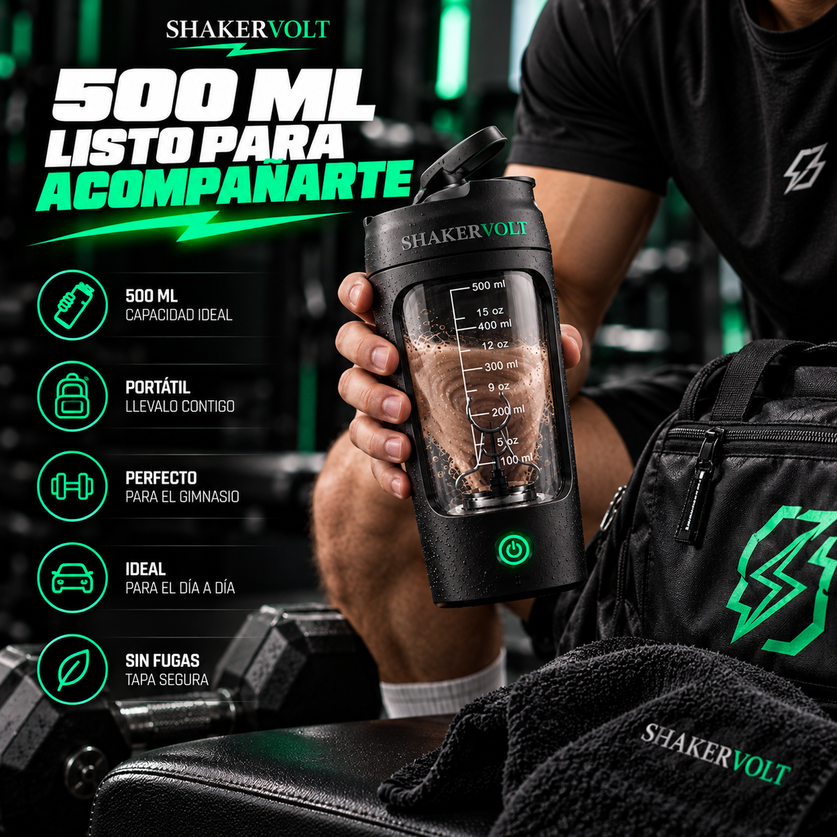 ShakerVolt – Shaker eléctrico para proteína